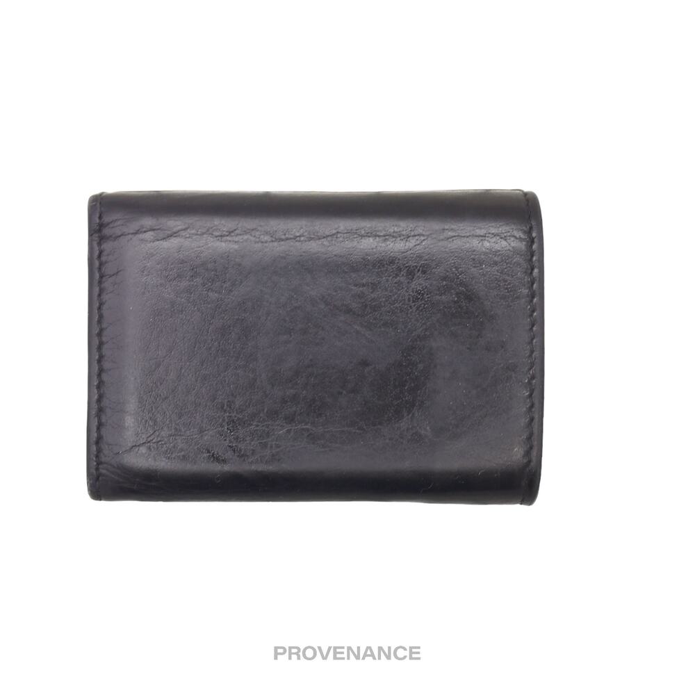 🔴 Balenciaga Logo Trifold Wallet - Black White - Picture 2 of 12
